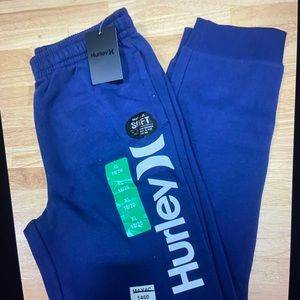 Hurley youth or petite athletic pants in blue and size XL